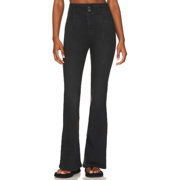 Free People Women's OB1209971 Size 24 Onyx Flare Jeans NWT - Picture 1 of 11